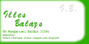 illes balazs business card